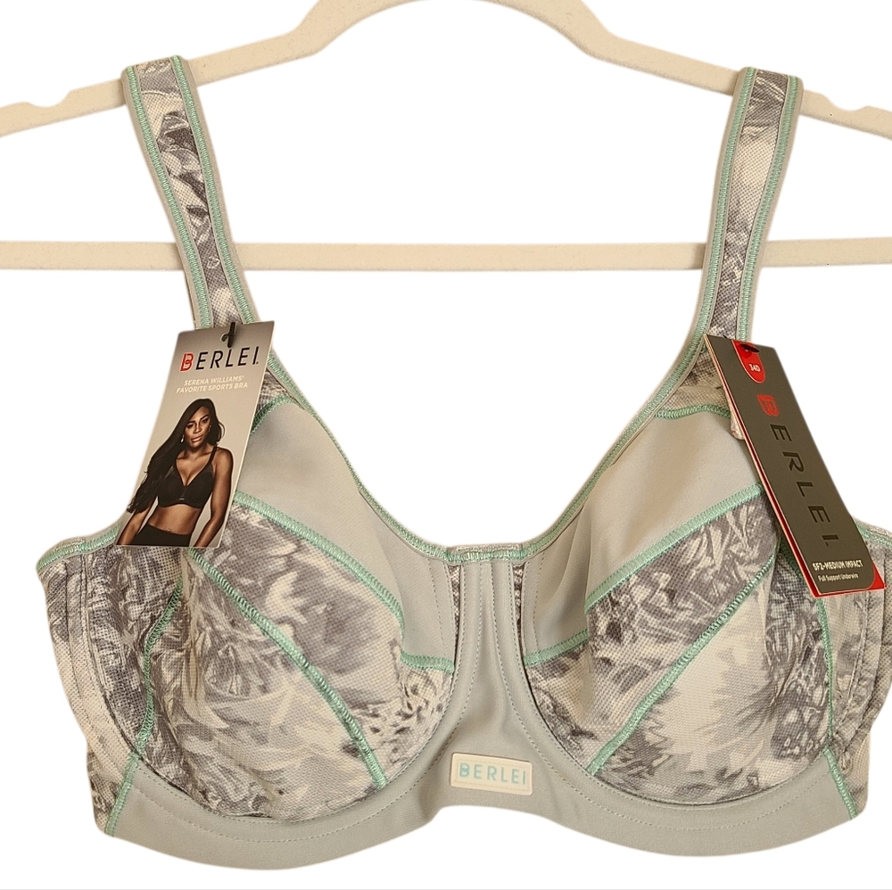 NEW berlei serena williams high impact sports bra 34d immersive print